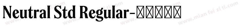 Neutral Std Regular字体转换